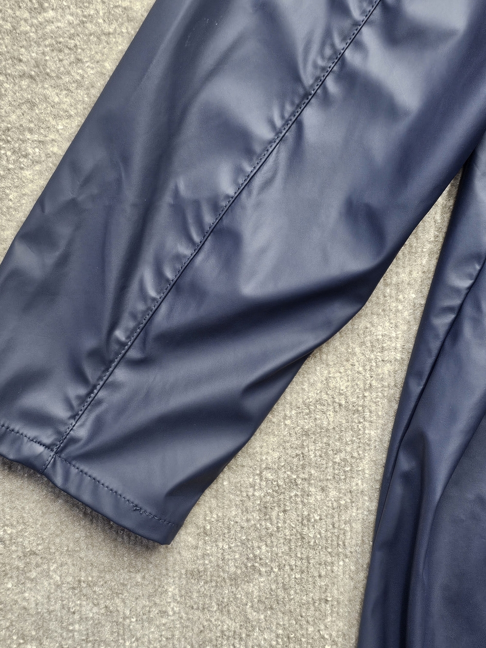 Martha Stewart 2X Long Hooded Rain Jacket Blue Waterproof Button Coat - Picture 10 of 15